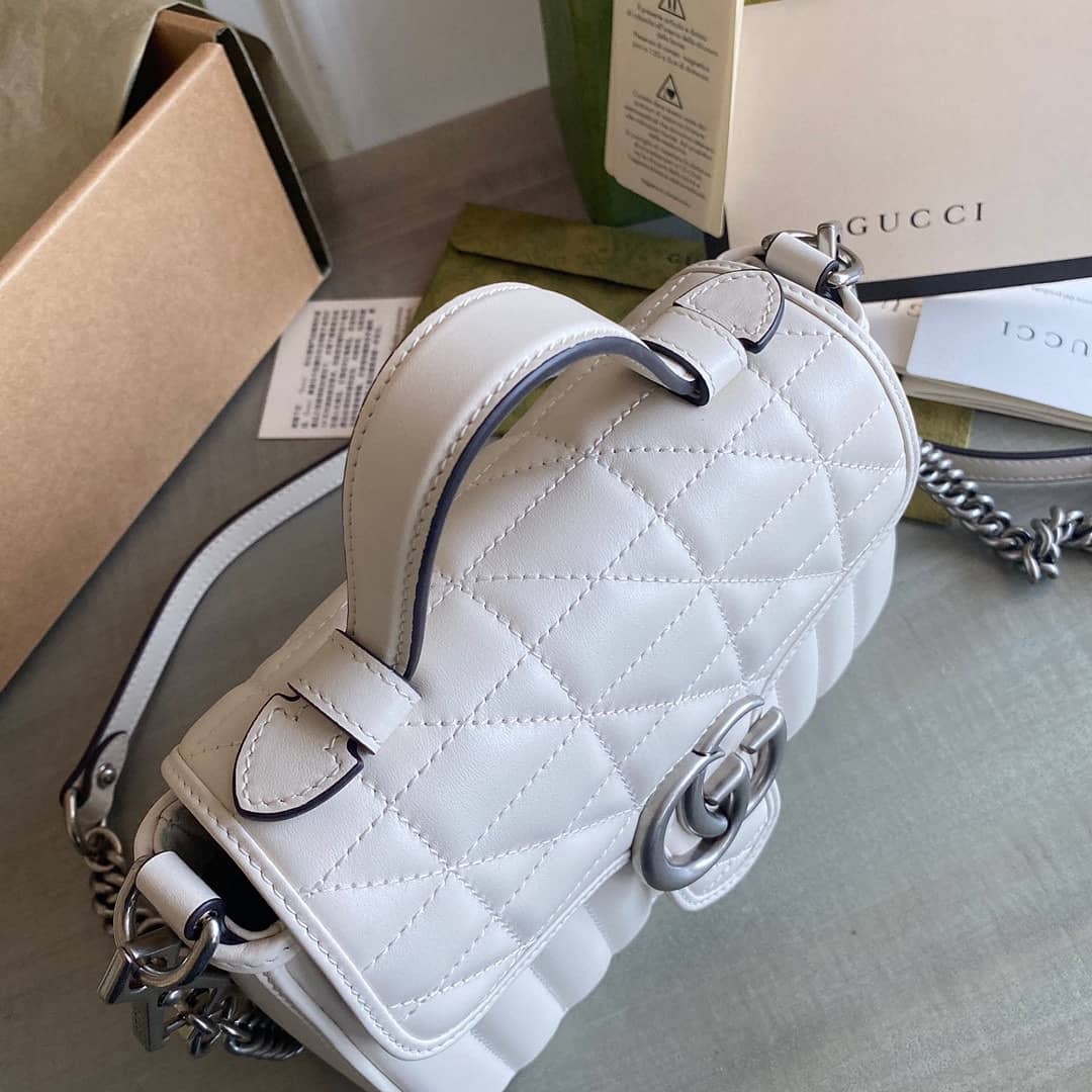 Gucci GG Marmont Canvas Mini Top Handle Crossbody Bag 583571 Replica