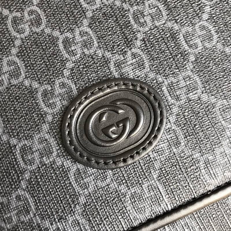 Gucci GG Supreme Canvas Messenger Bag Replica Black 658542