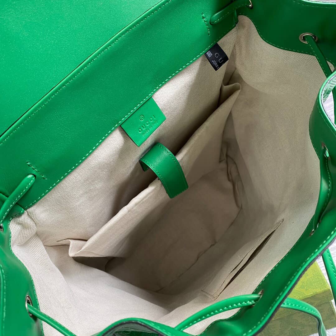 Gucci GG Embossed Leather Replica Backpack Green 625770
