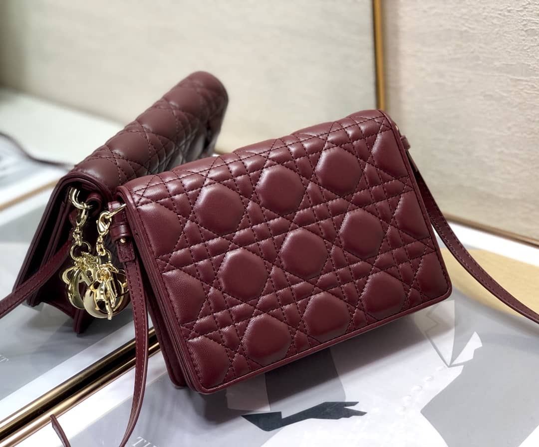Lady Dior Dupe Cannage Calfskin Pouch