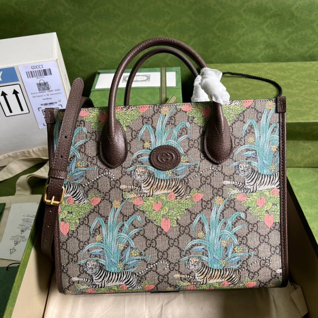 Gucci Tiger GG Small Tote Bag 659983 Replica