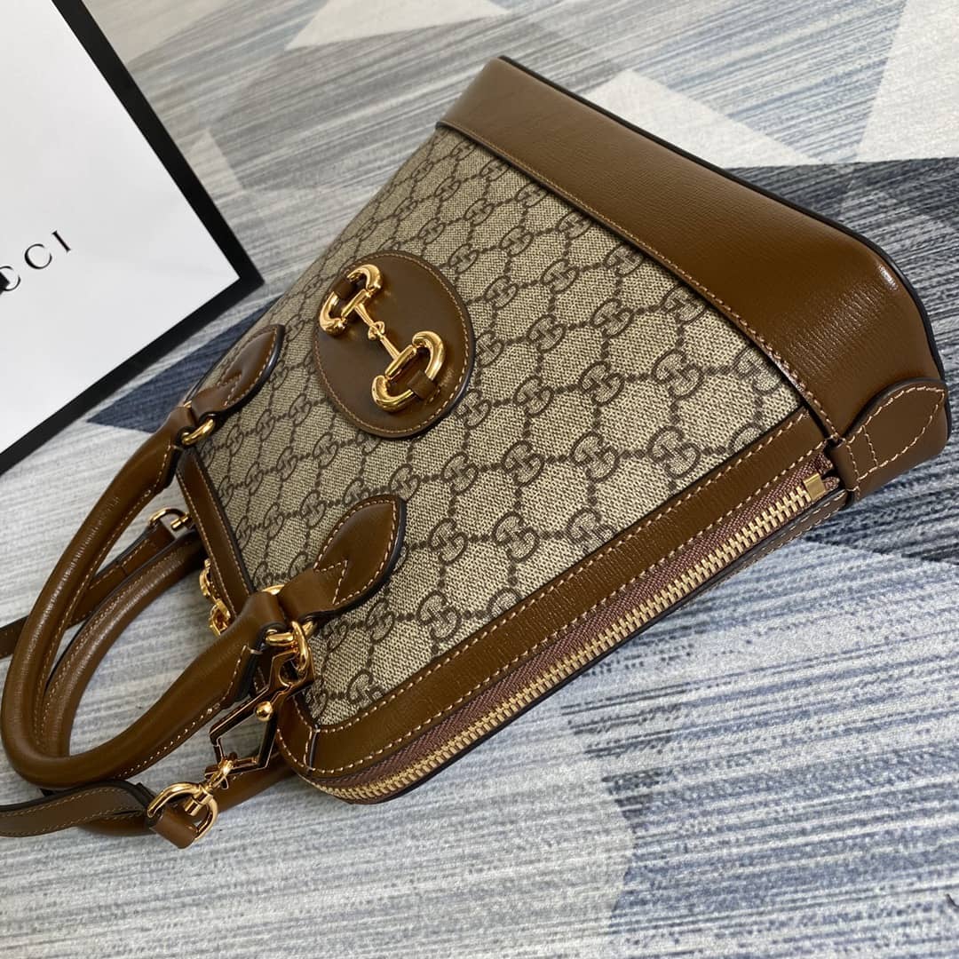 Gucci 1955 Horsebit Polkadot Handle Bag Replica 621220