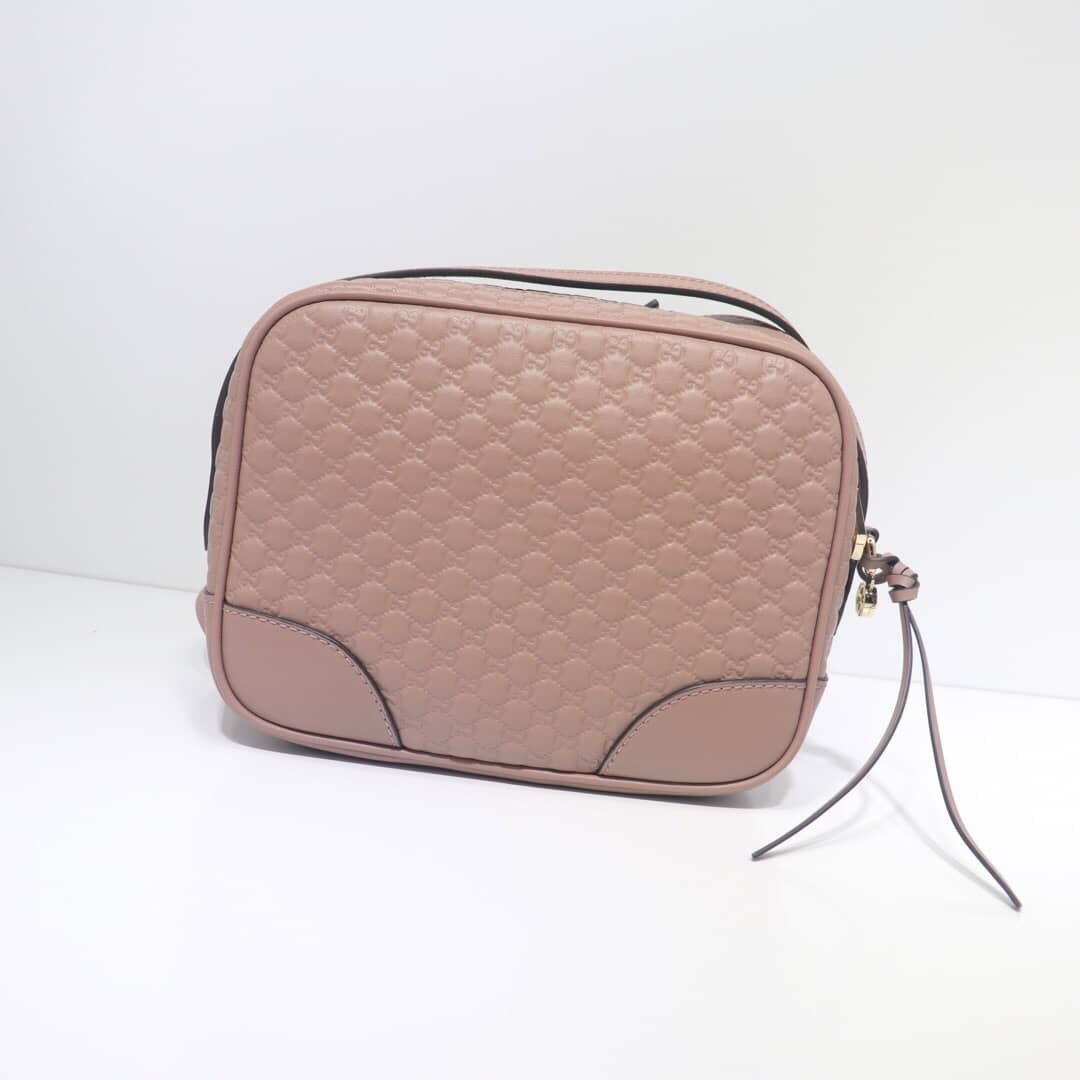 Gucci Bree Guccissima GG Leather Canvas Camera Bag Replica Apricot 449413