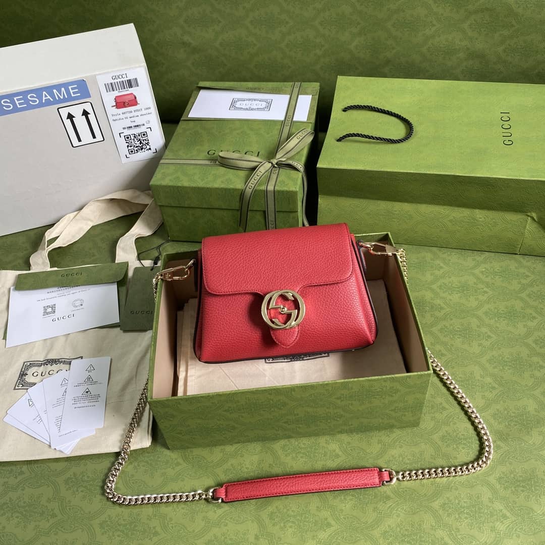 Gucci Single Chain Messenger Shoulder Bag Replica 607720