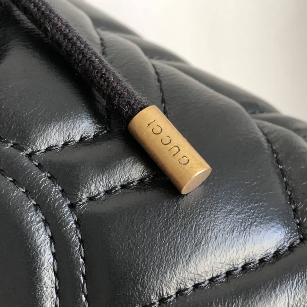 Gucci GG Marmont Mini Bucket Crossbody Bag Replica Black 575163