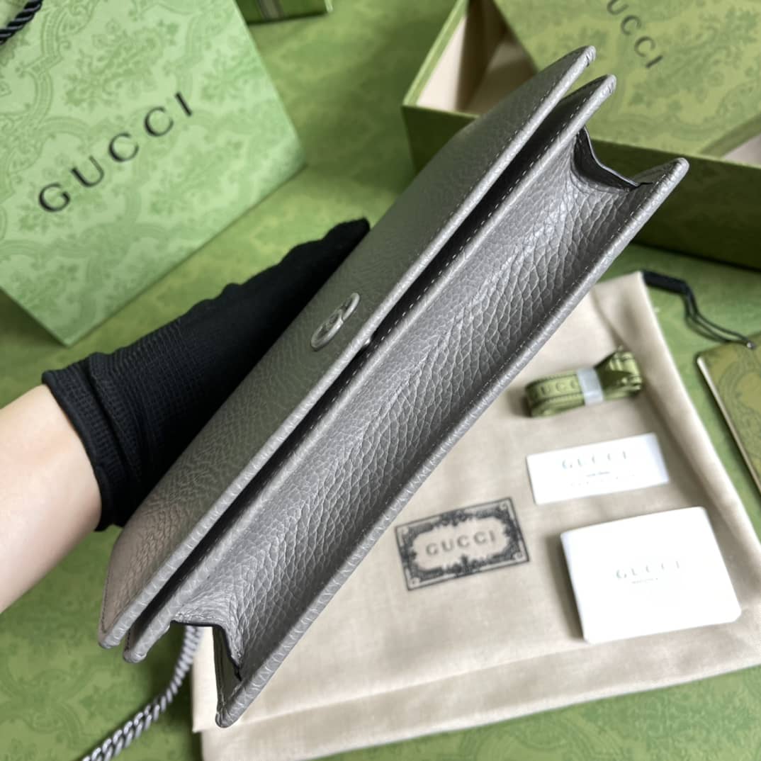 Gucci Marmont GG Leather Mini Chain Bag Replica 497985