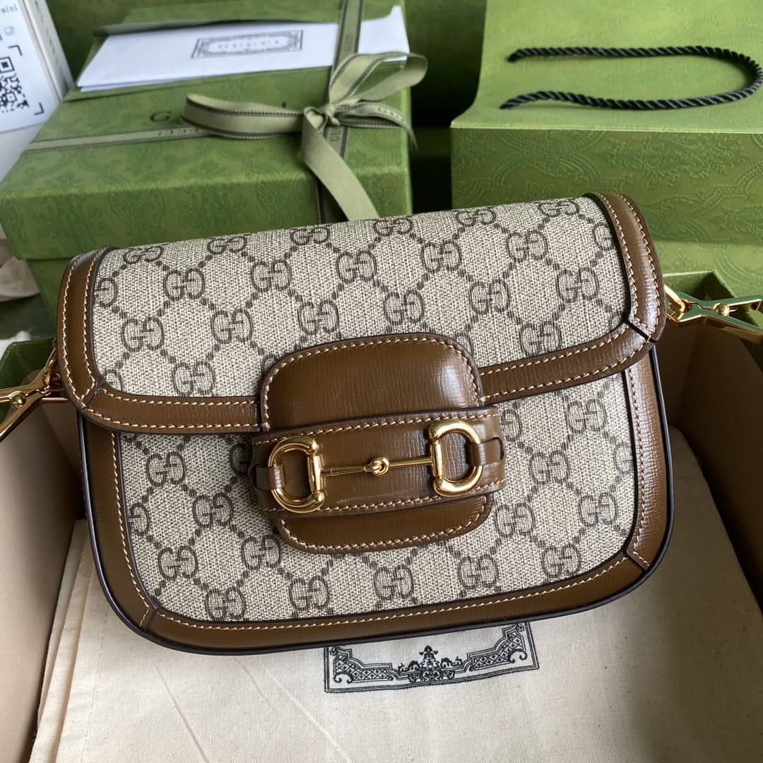 Gucci 1955 Horsebit Supreme GG Canvas Mini Shoulder Bag Replica 658574