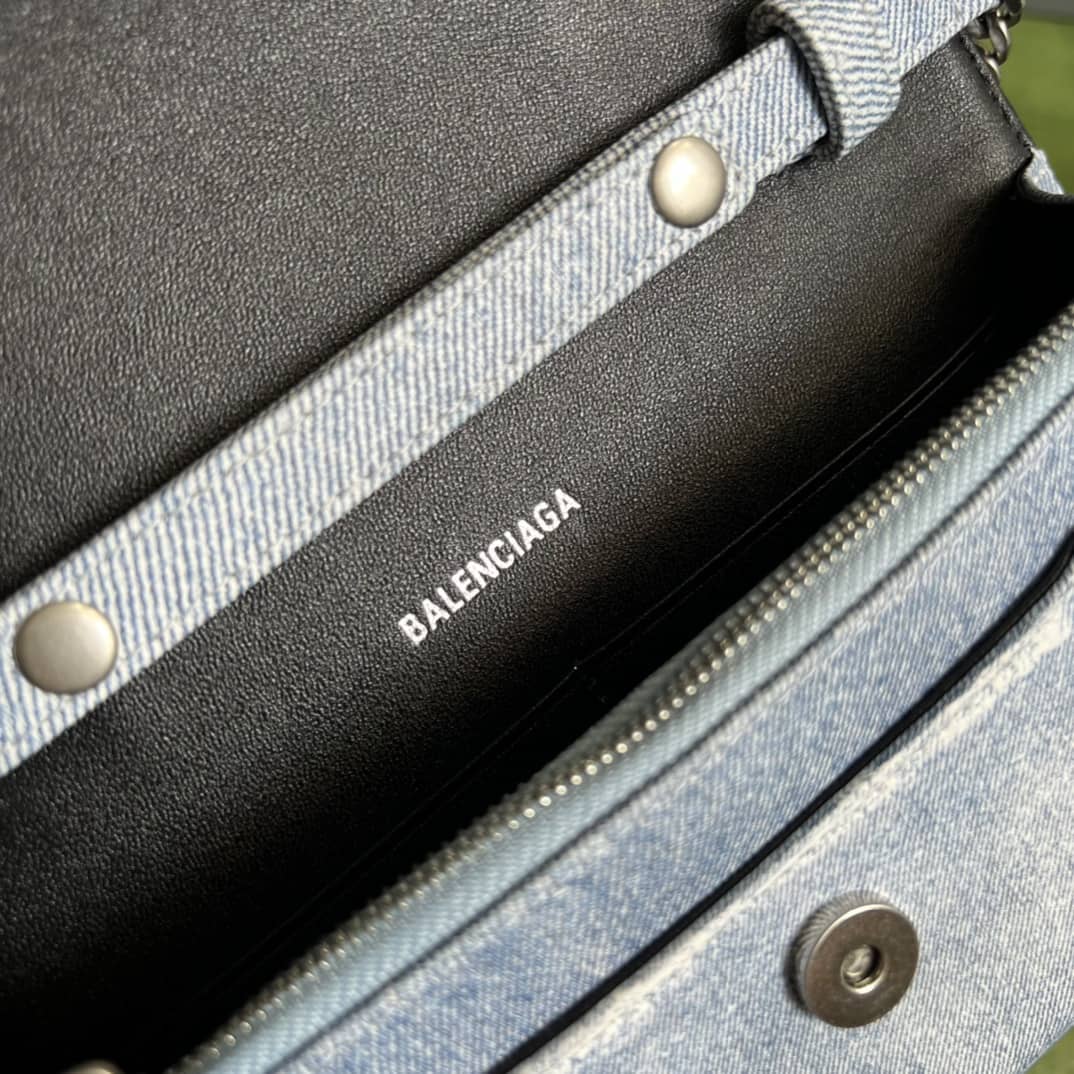 Gucci × Balenciaga Denim Shoulder Crossbody Bag 656050 Replica