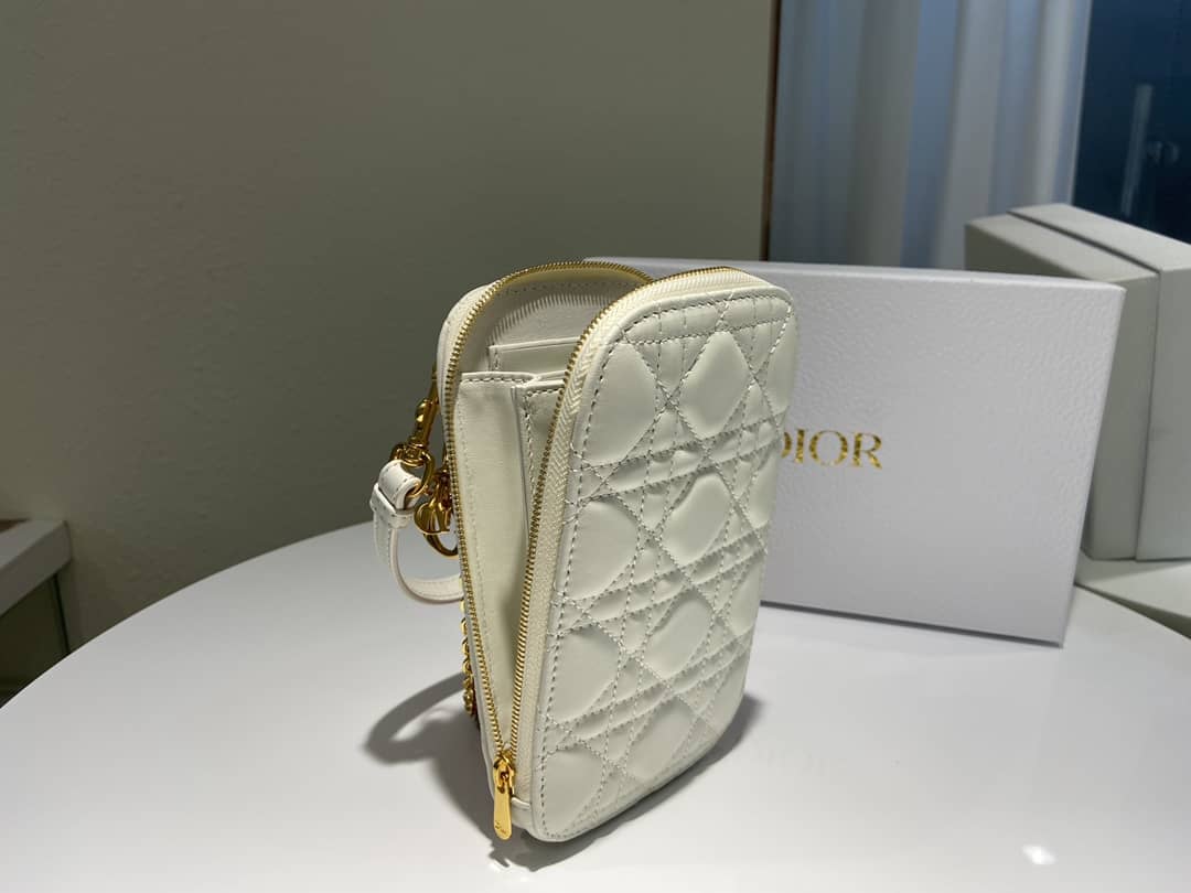 Lady Dior Dupe Lambskin 18CM Phone Holder