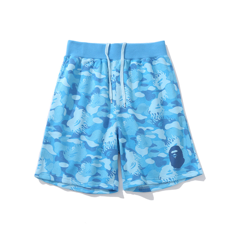 BAPE Shorts Camo Blue Red Pants HDCP8711