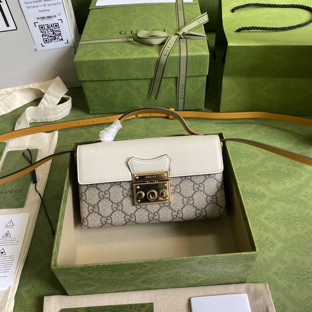 Gucci Padlock GG Supreme Canvas Top Handle Mini Bag Replica 652683