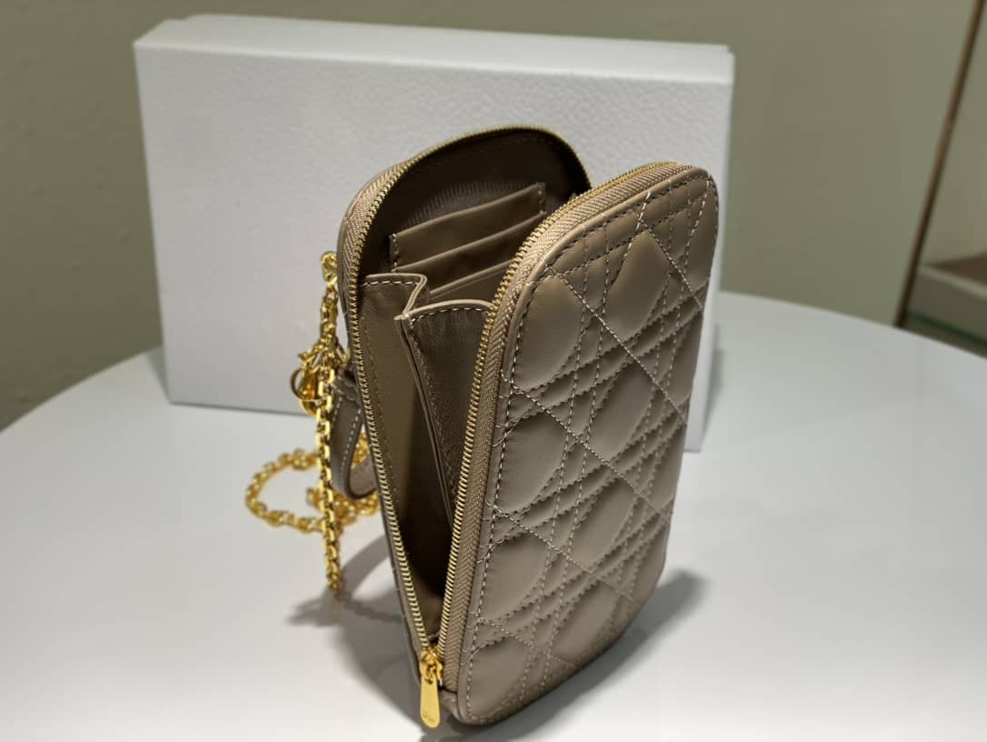 Lady Dior Dupe Lambskin 18CM Phone Holder