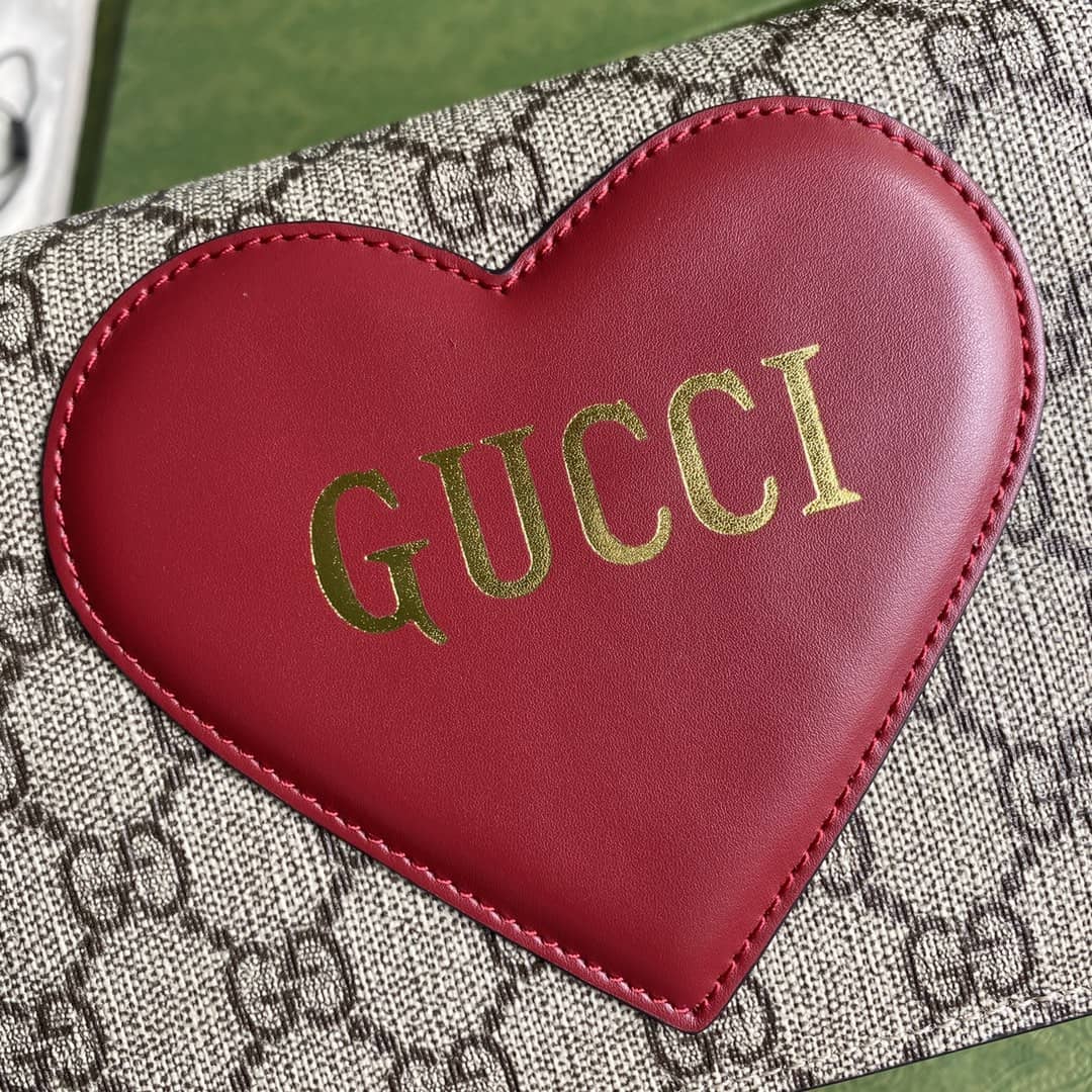 Gucci Valentine Day Chain Card Case Wallet Replica 648948