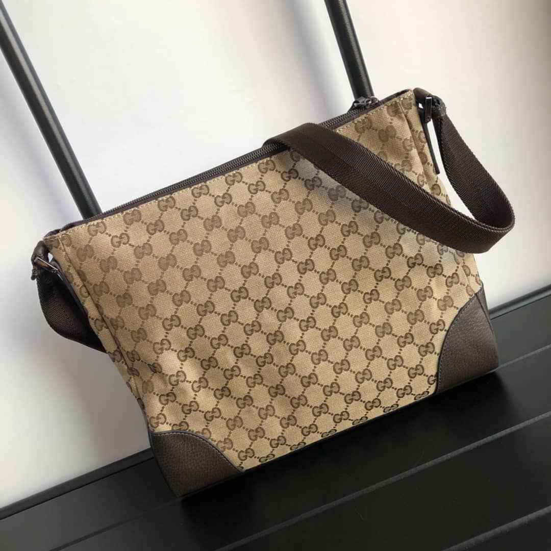 Gucci GG Canvas Shoulder Bag Replica Brown 110054