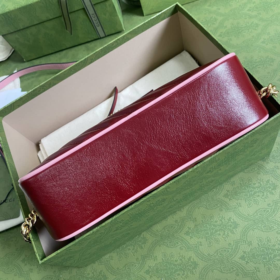 Gucci Marmont GG Small Matelassé Shoulder Bag Replica 447632