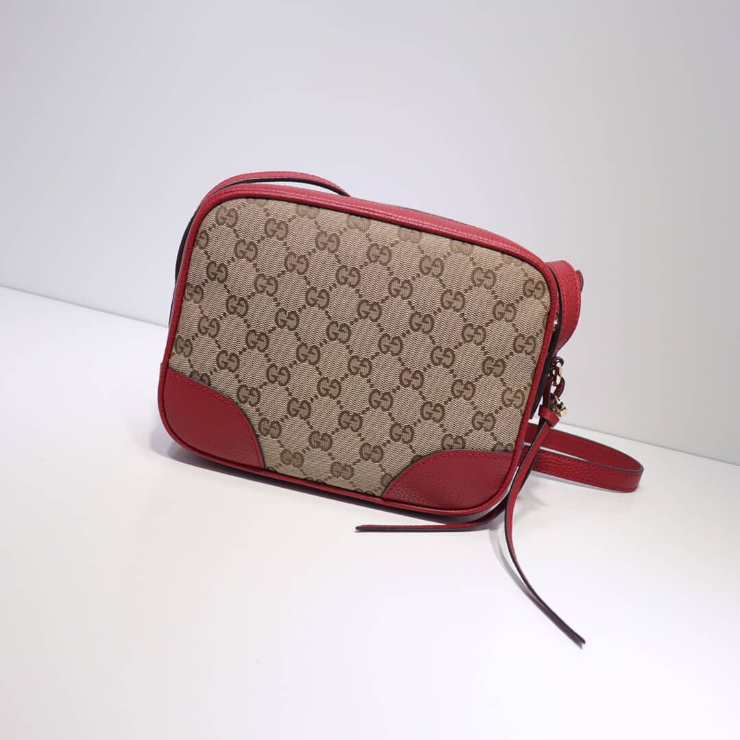Gucci GG Canvas Messenger Bag Replica Red 449172