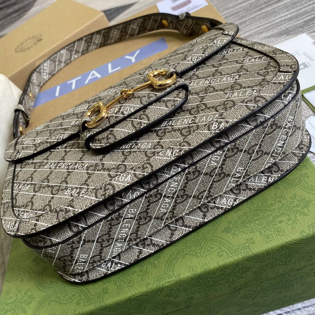 Gucci 1955 Horsebit Supreme Shoulder Bag Replica 602204