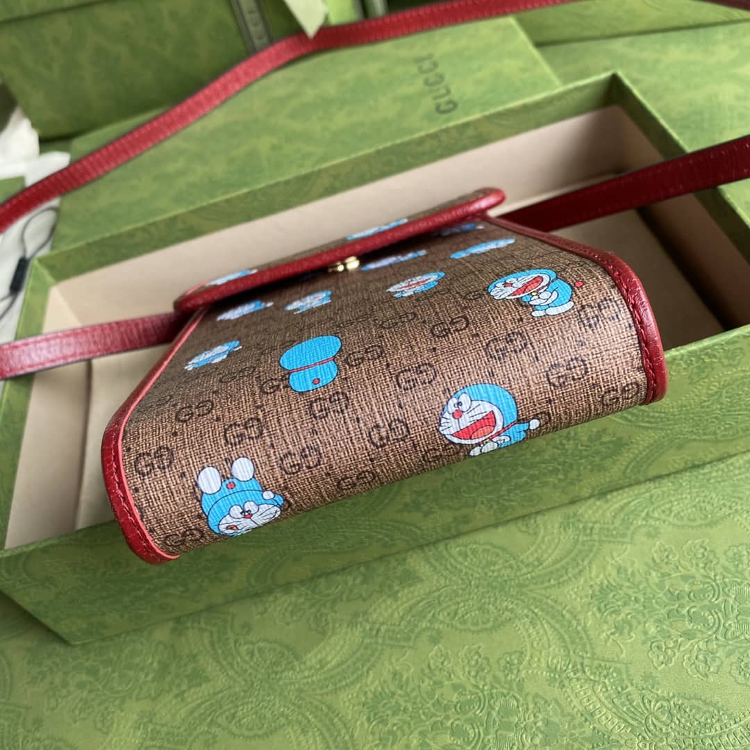 Gucci X Doraemon Mini Canvas Phone Bag Replica 647805
