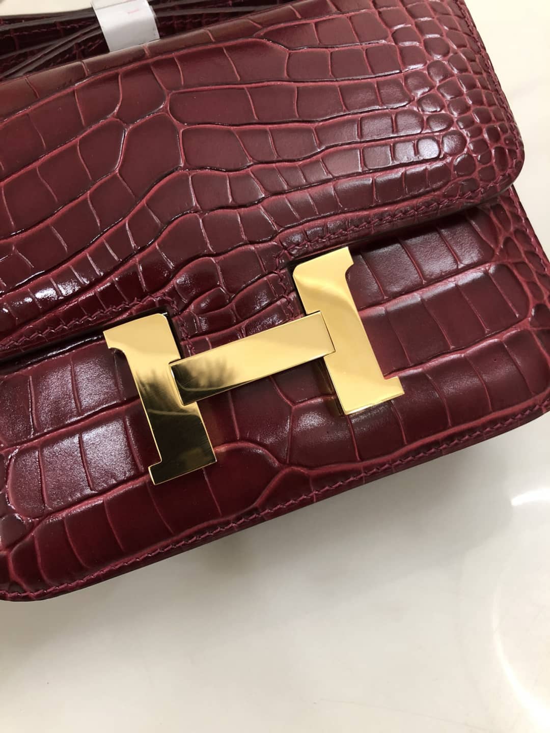 Hermes Replica Constance 18CM Crocodile Shiny Bag