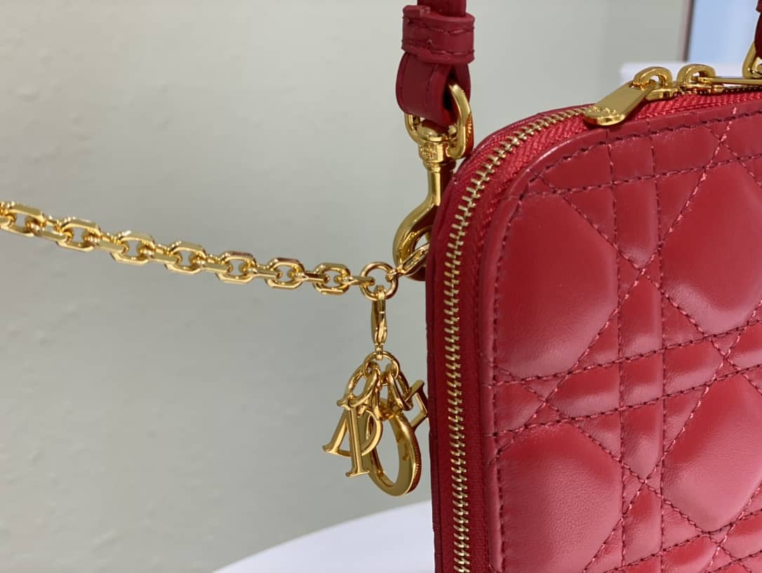 Lady Dior Dupe Lambskin 18CM Phone Holder