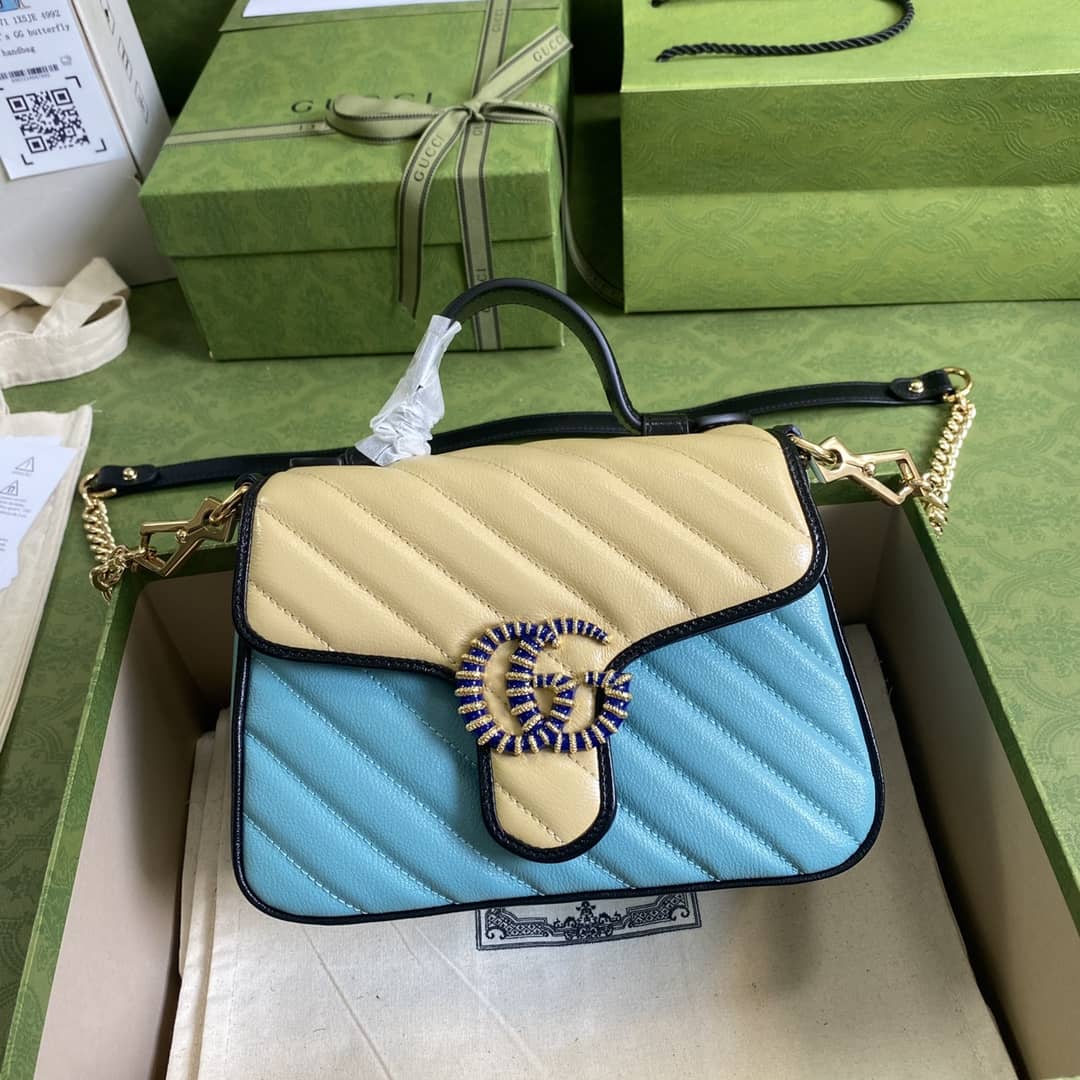 Gucci Marmont GG Mini Top Handle Bag Replica 583571
