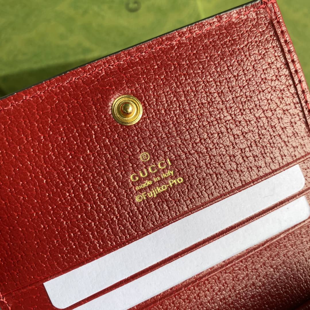 Gucci x Doraemon GG Supreme Mini Folded Wallet Replica 647788