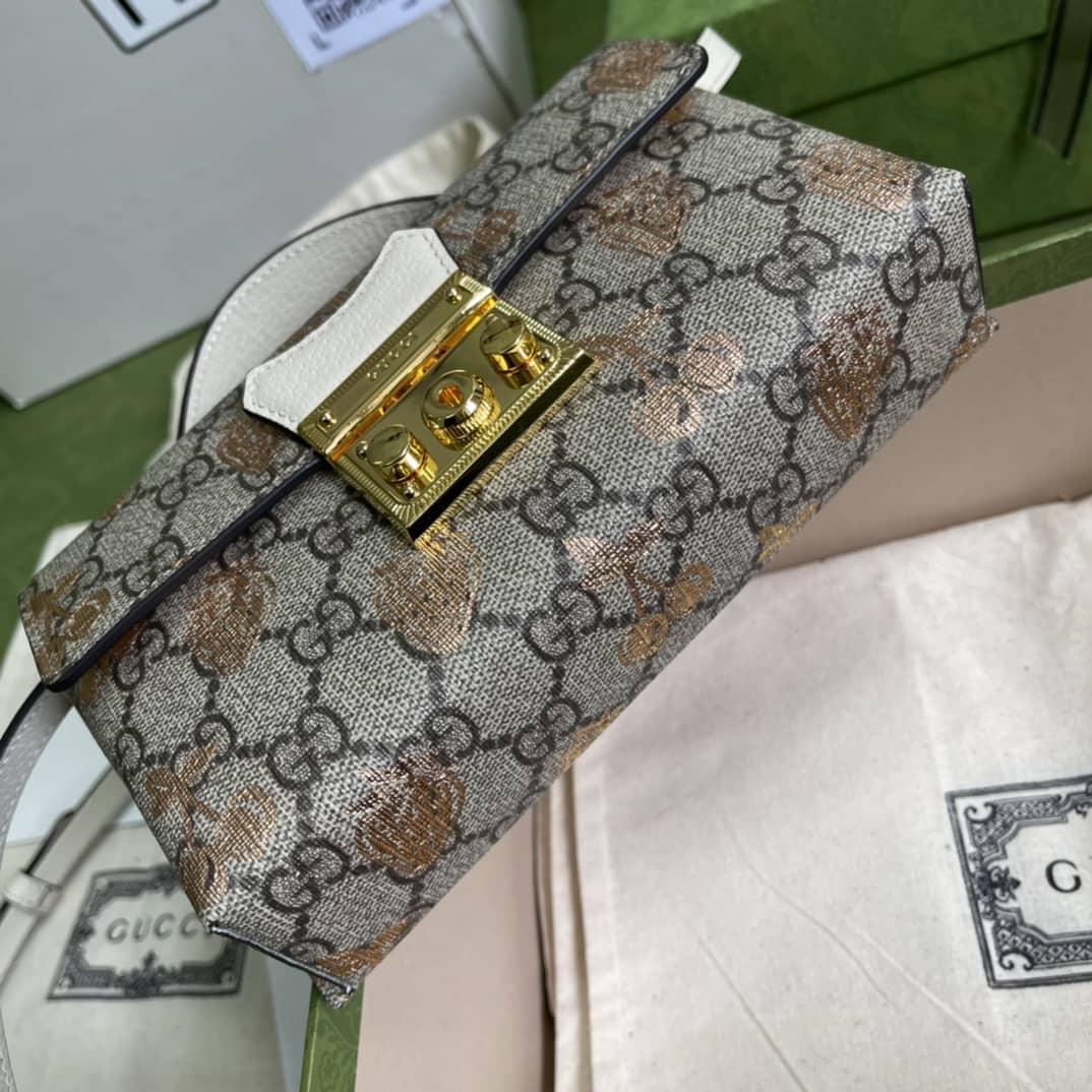 Gucci Padlock GG Supreme Canvas Top Handle Mini Bag Replica 652683