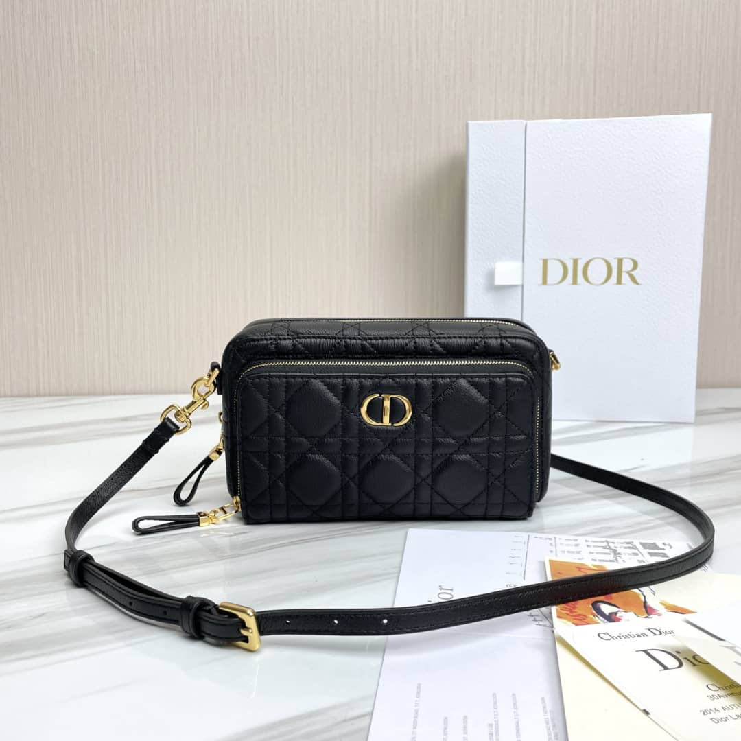 Christian Dior Caro Double Calfskin Pouch