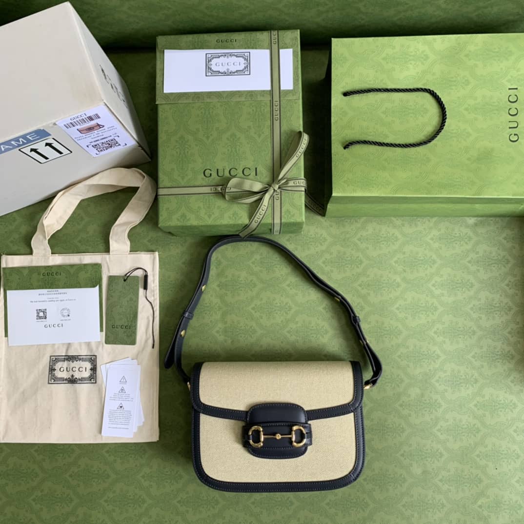 Gucci 1955 Horsebit Supreme Shoulder Bag Replica 602204