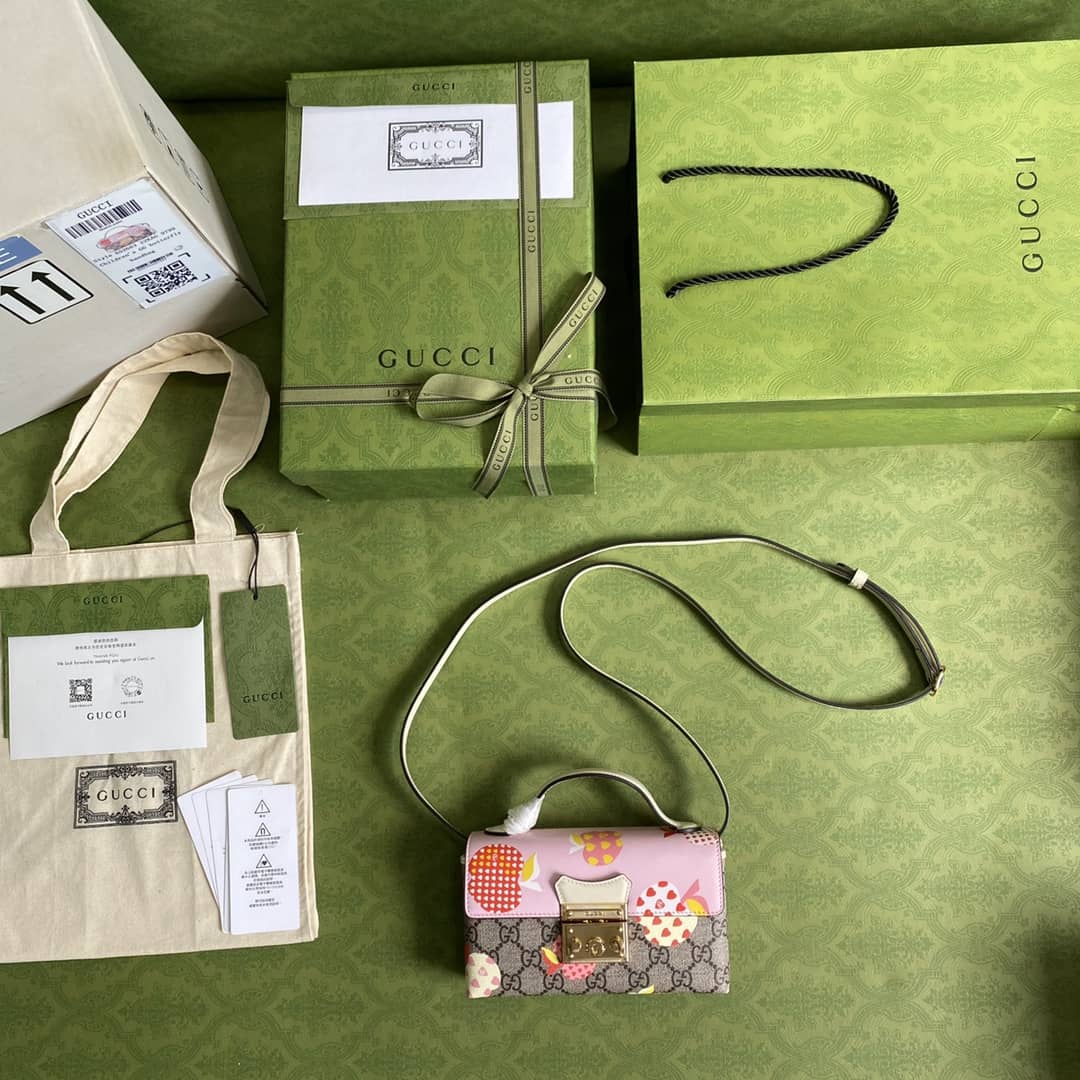 Gucci Padlock GG Supreme Canvas Top Handle Mini Bag Replica 652683