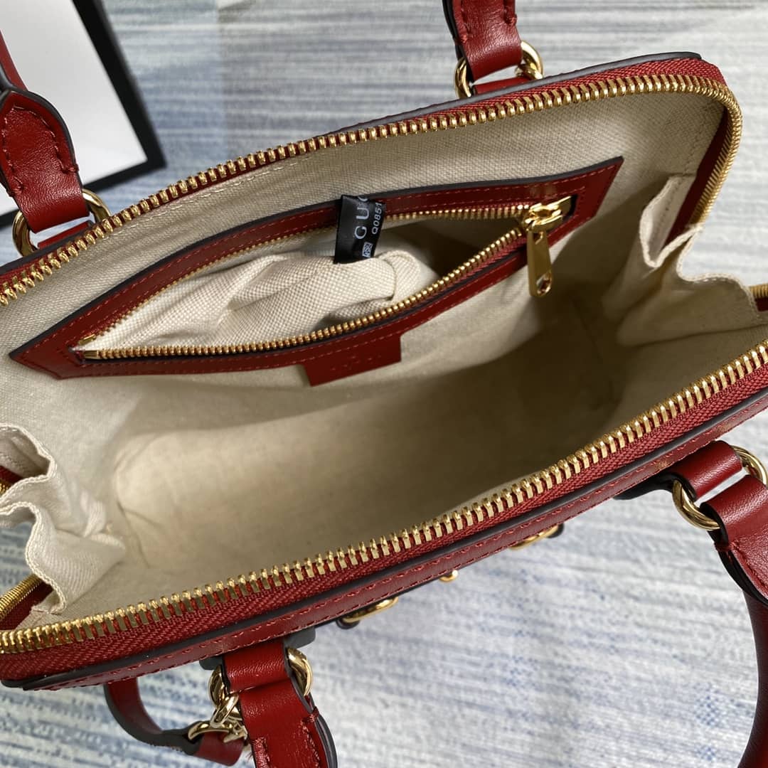 Gucci 1955 Horsebit Polkadot Handle Bag Replica 621220