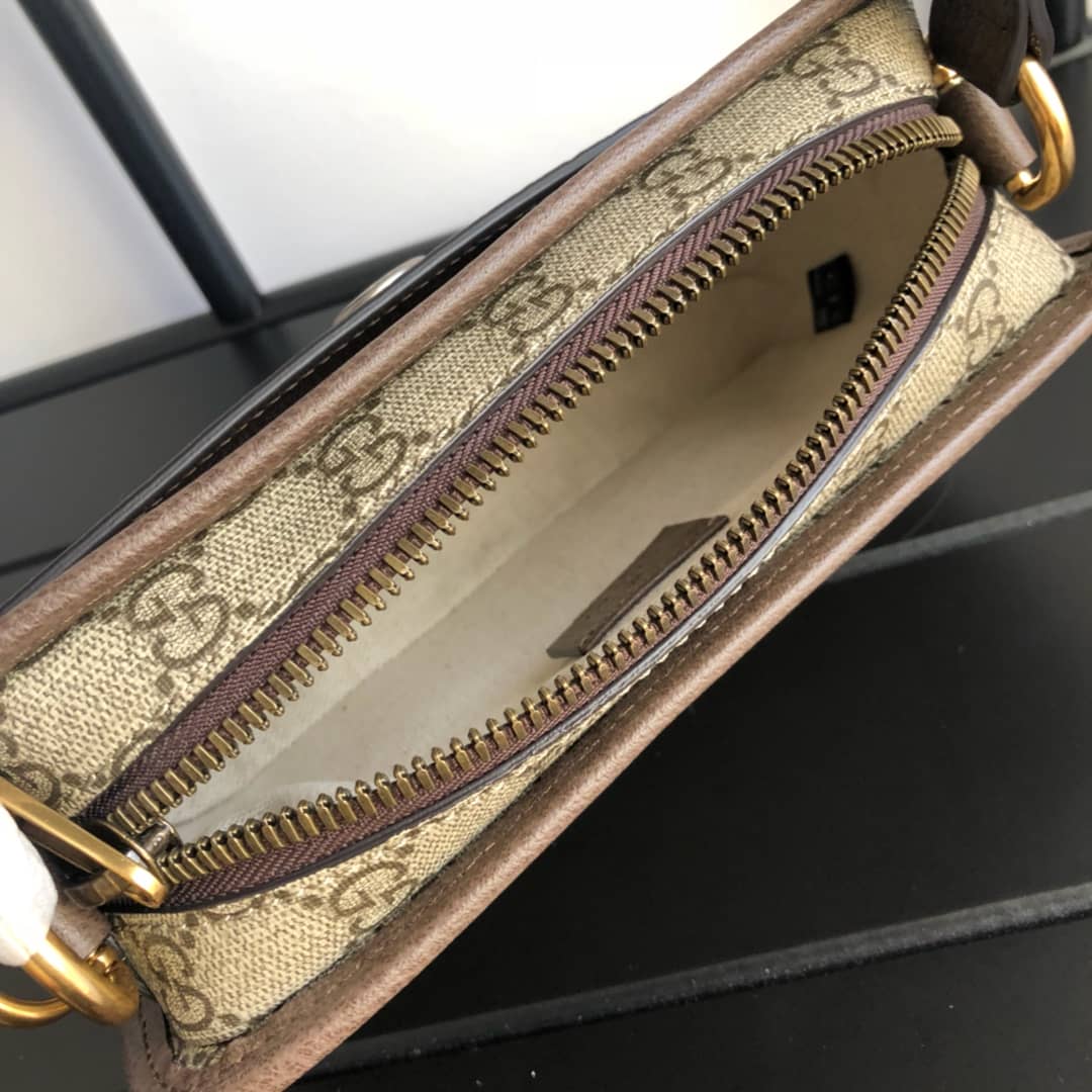 Gucci Supreme Leather Ophidia GG Camera Bag Replica 598130