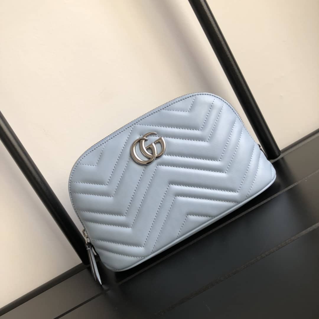 Gucci GG Marmont Quilted Vanity Bag Replica Blue 625690