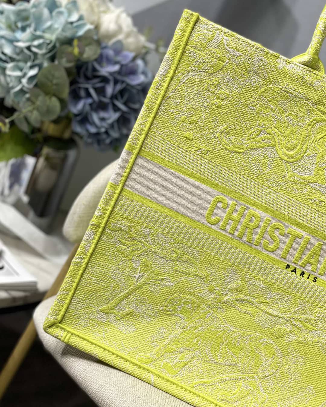 Christian Dior CD Book Embroidery Replica Tote