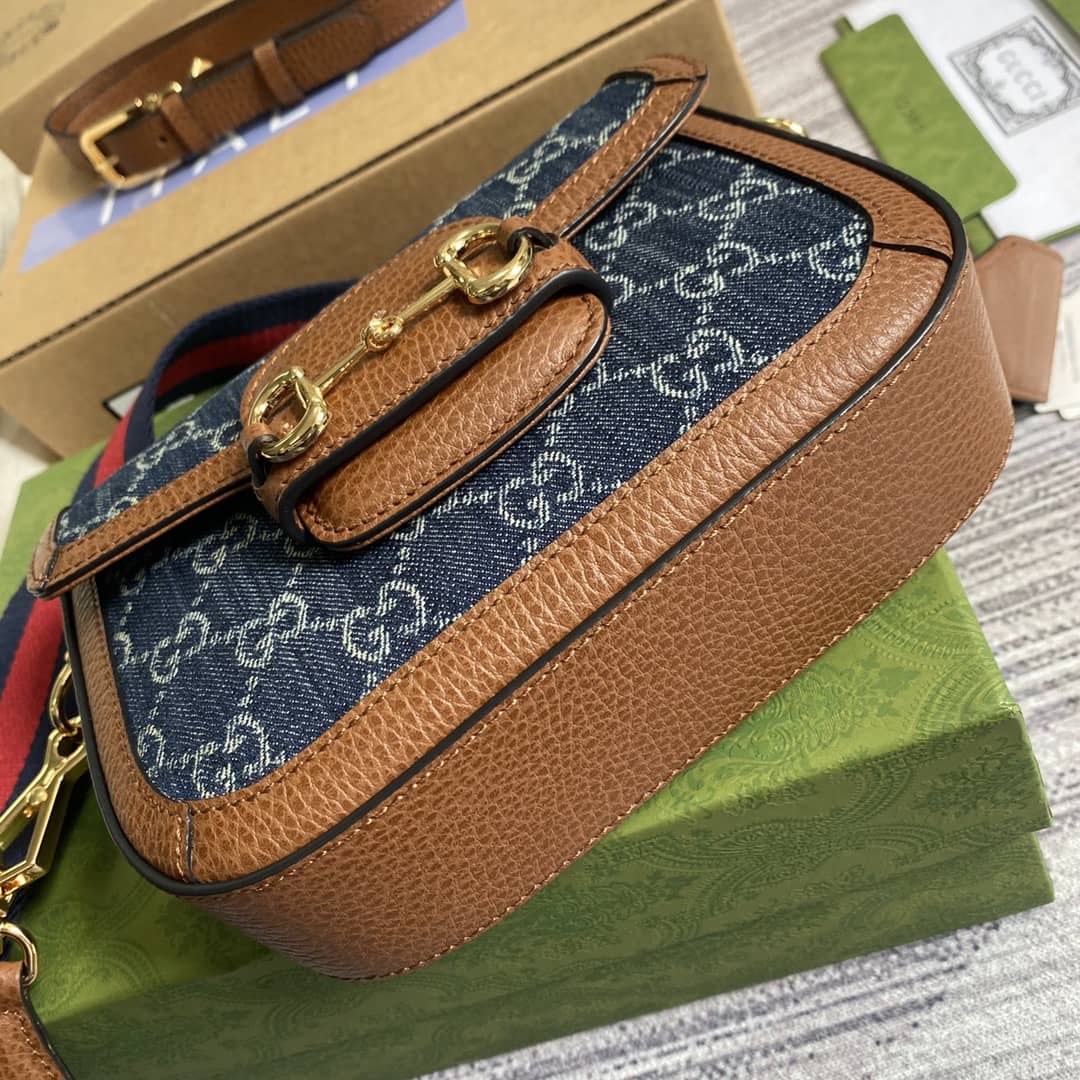 Gucci 1955 Horsebit Supreme GG Canvas Mini Shoulder Bag Replica 658574