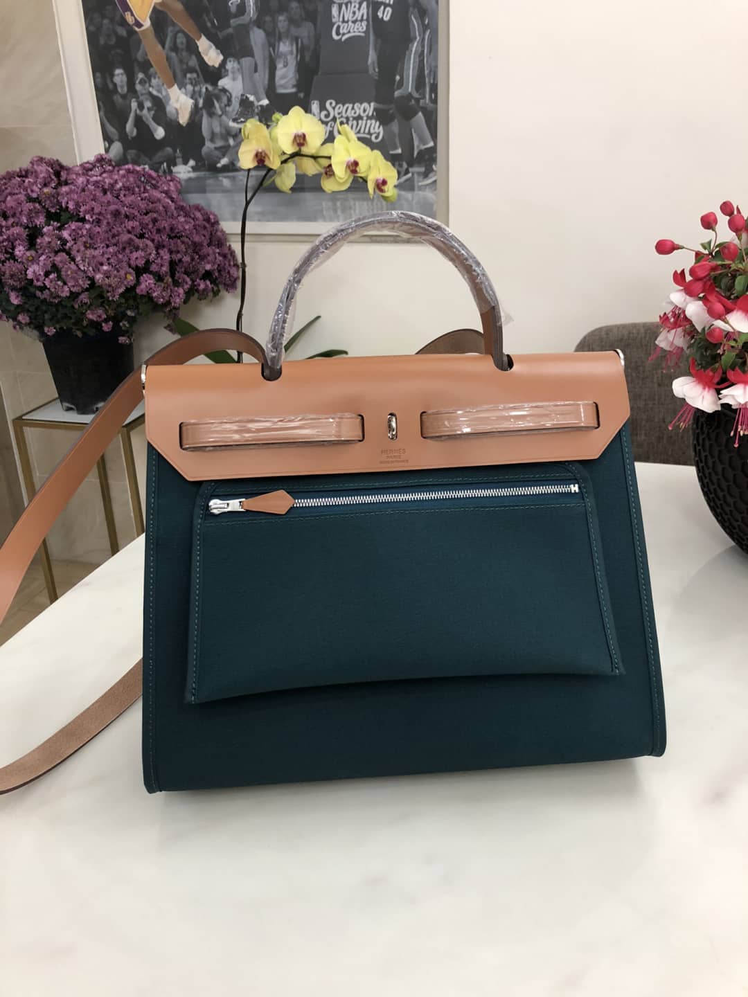 Replica Hermes Birkin Bag 31 Canvas Leather HerBag