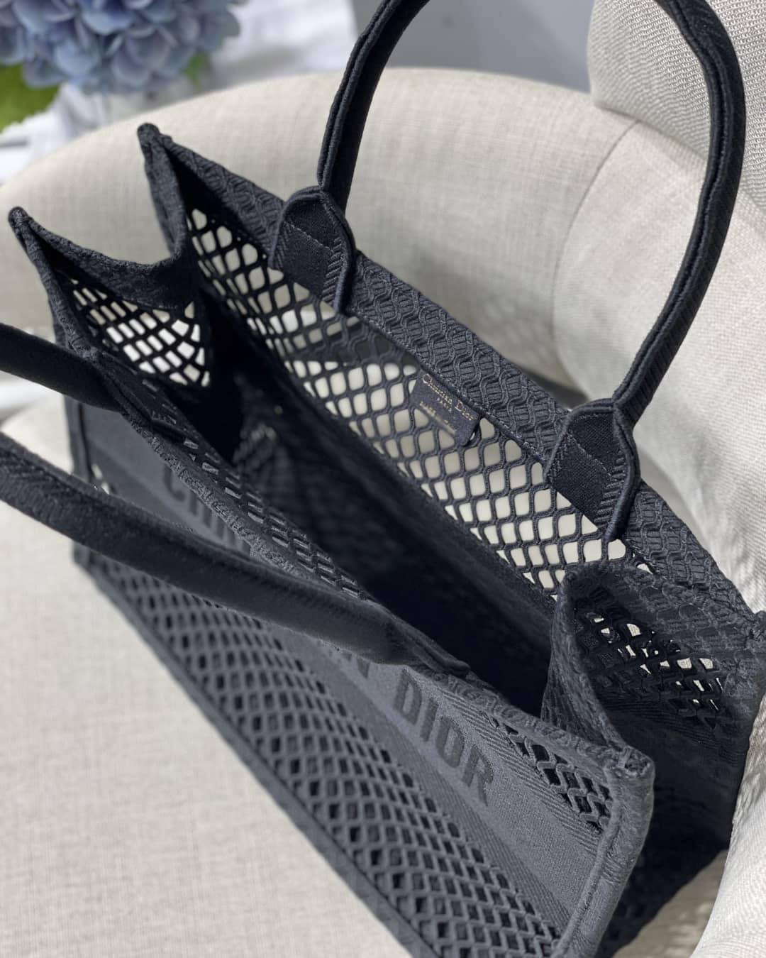 Christian Dior Mesh Book Tote Bag