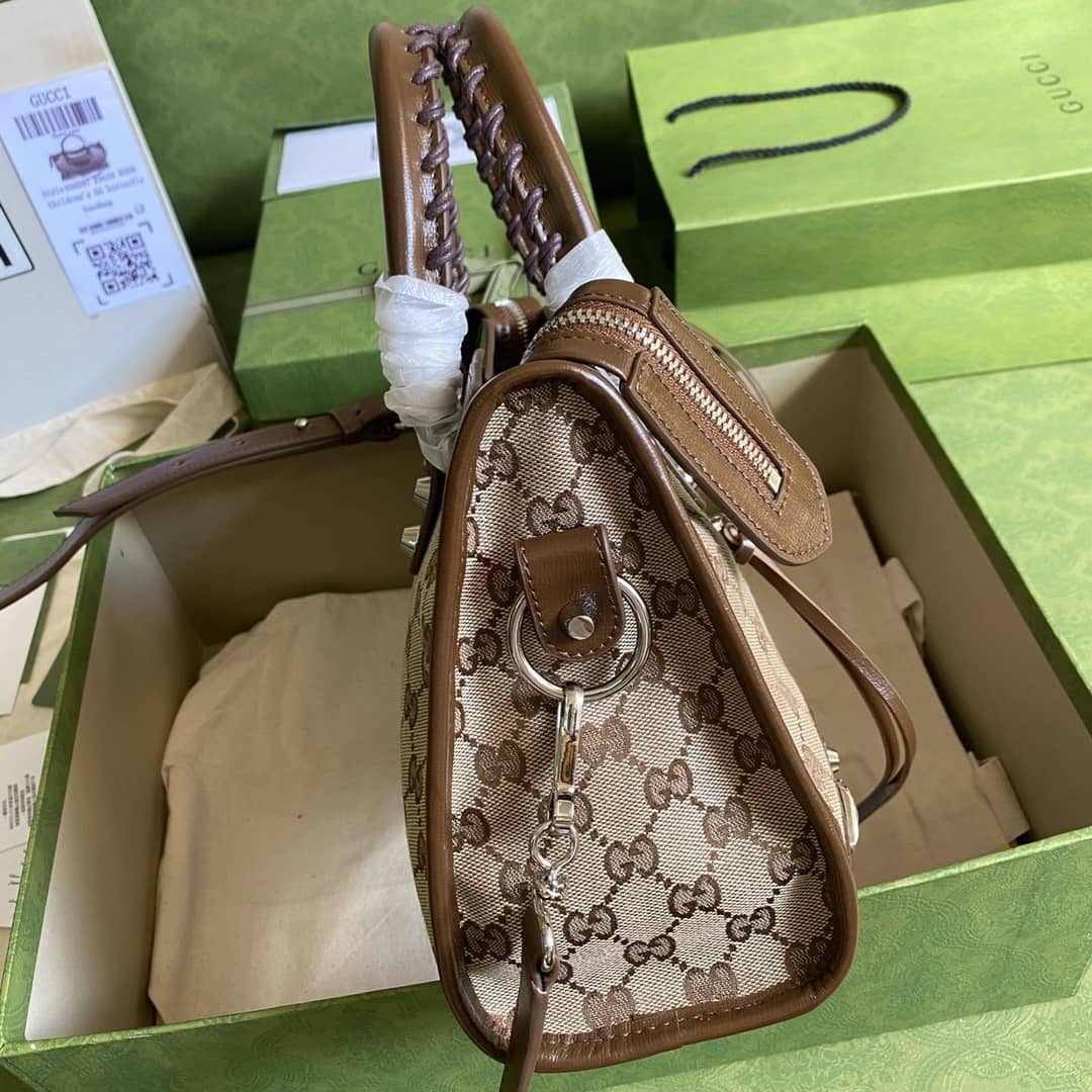 Gucci x Balenciaga GG Canvas City Bag Replica 658597