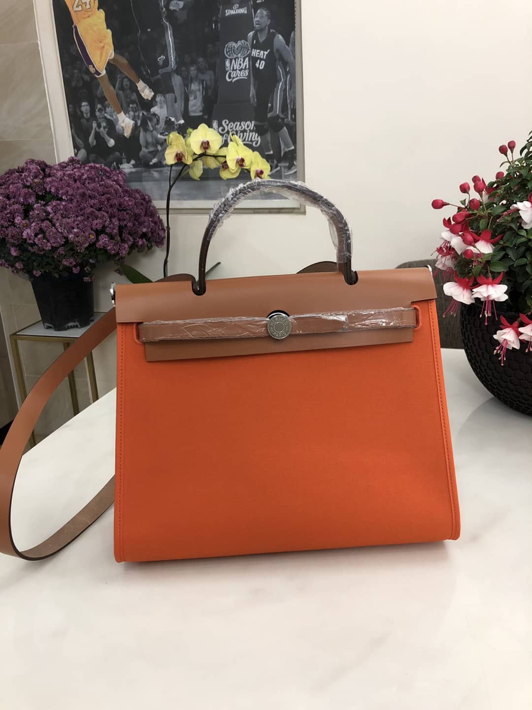 Hermes Bag Replica 31 Canvas Leather HerBag