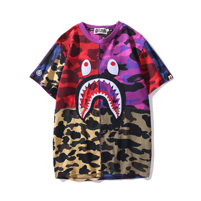 Bape Camo Color Matching Cotton T Shirt 1517