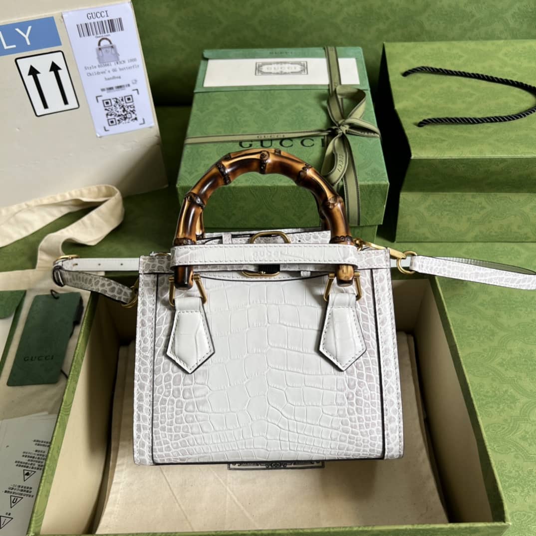 Gucci Diana Mini White Replica Tote Bag 655661