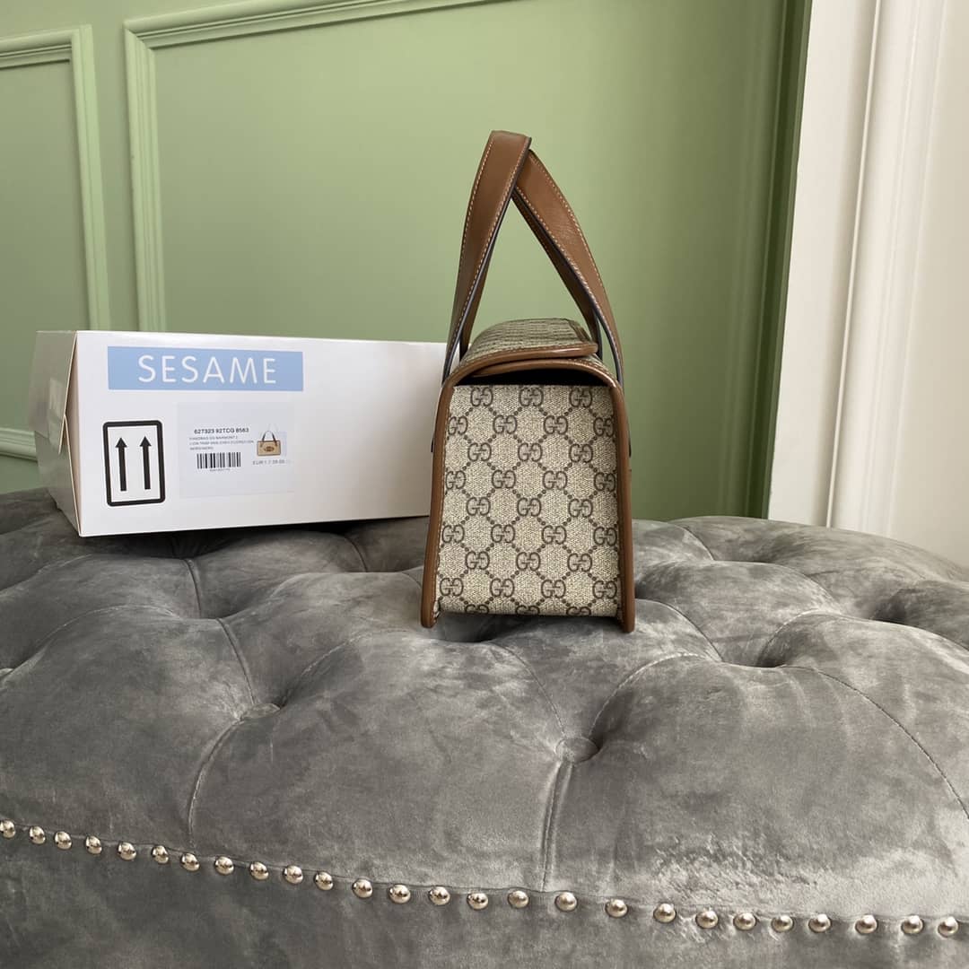 Gucci Horsebit Bag Dupe 1955 Small Top Handle Replica Bag Brown 627323