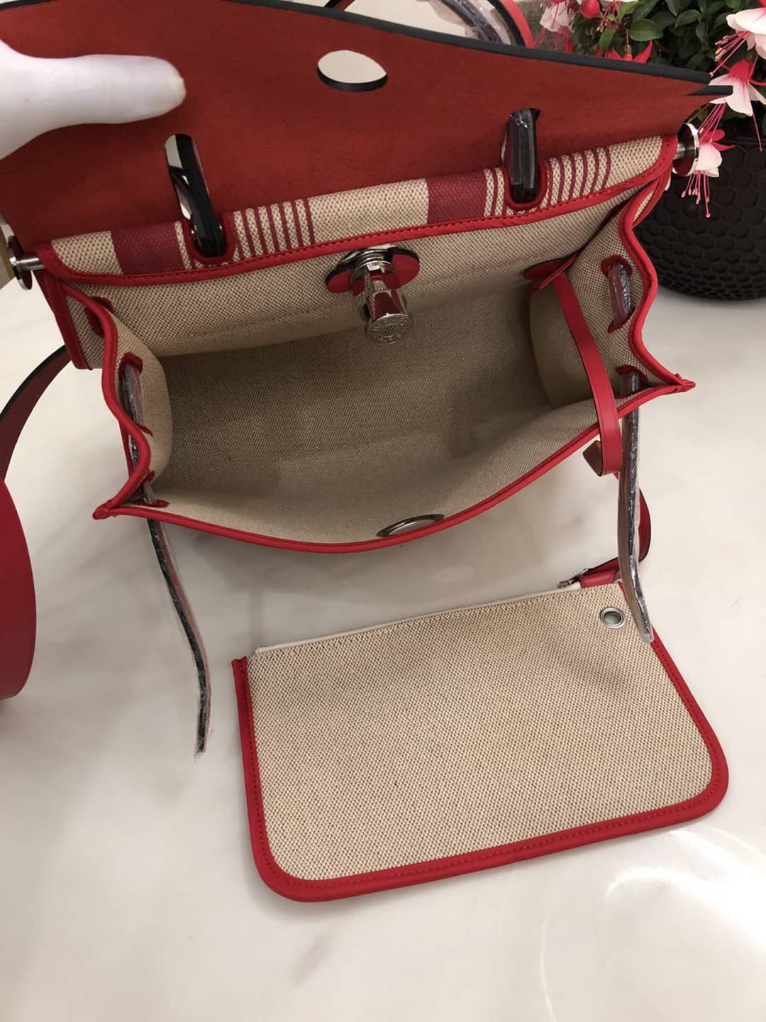 Replica Hermes Birkin Bag 31 Canvas Leather HerBag