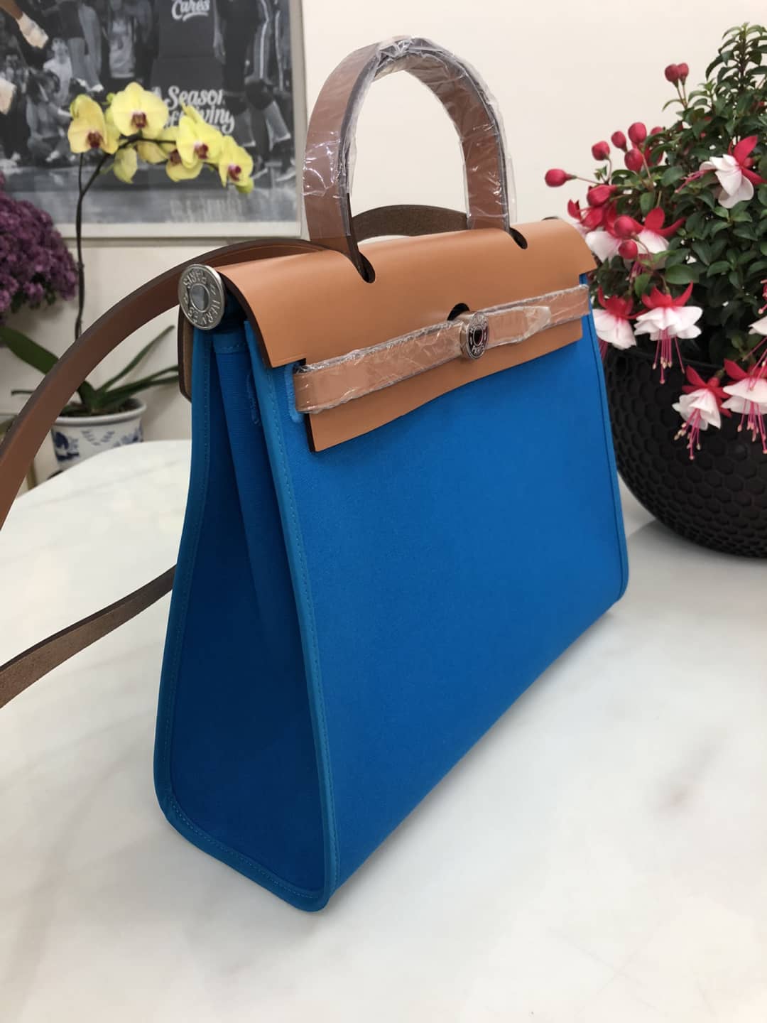 Hermes Bag Replica 31 Canvas Leather HerBag
