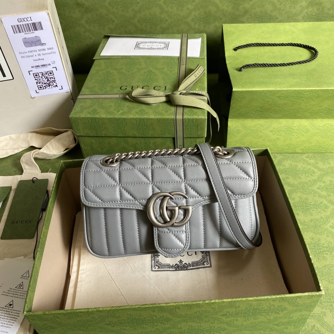Gucci Marmont GG Matelasse Leather Mini Shoulder Bag Replica 446744