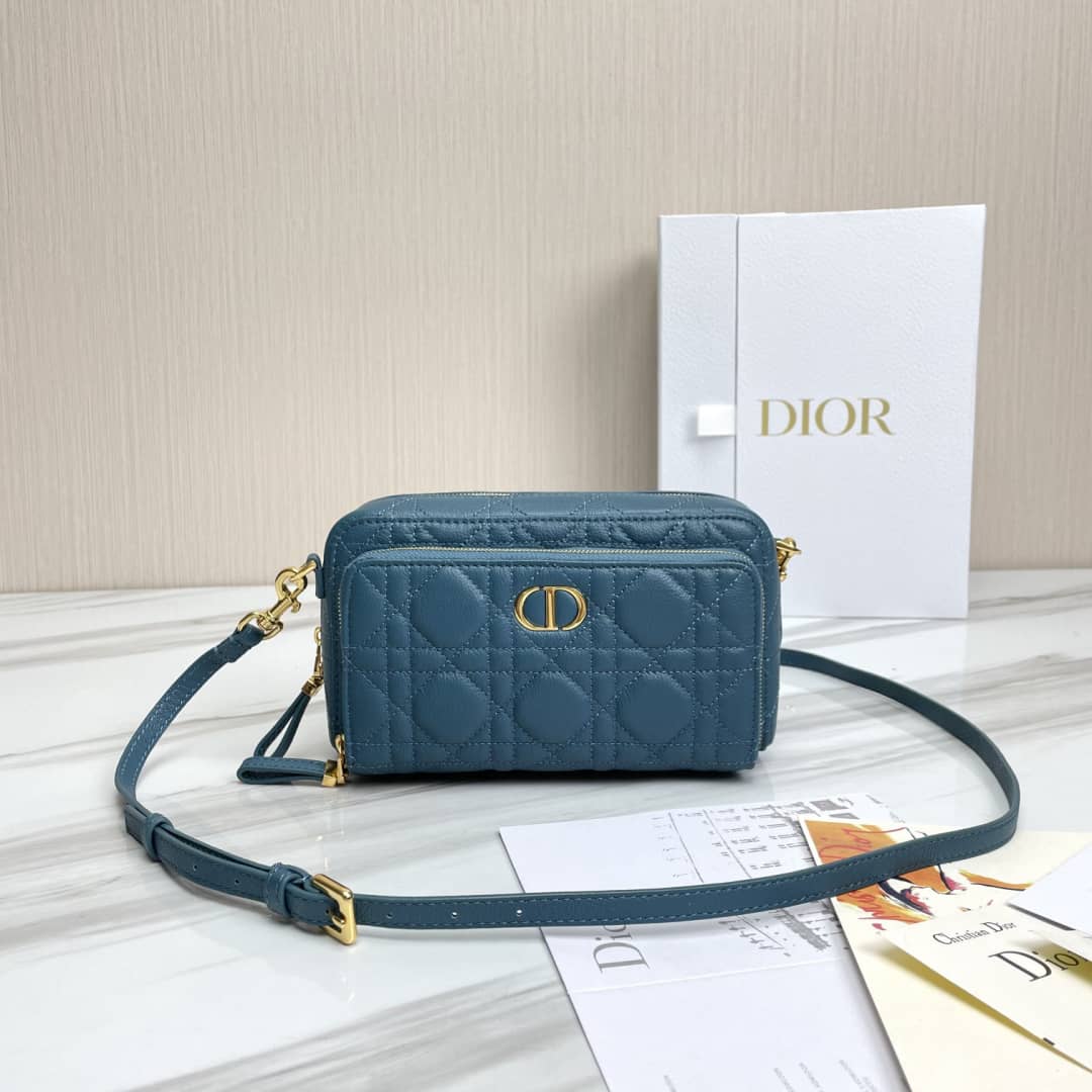 Christian Dior Caro Double Calfskin Pouch
