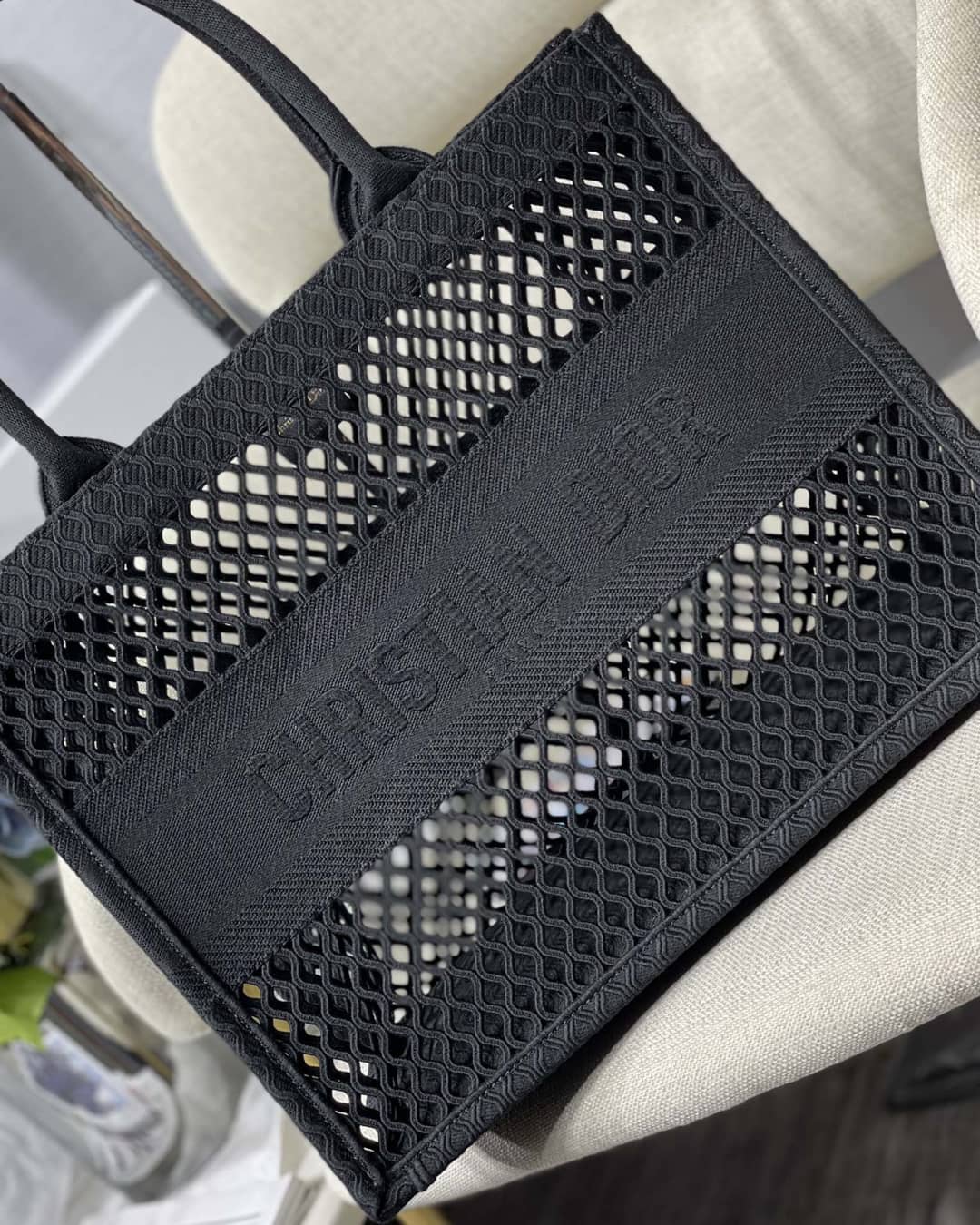 Christian Dior Mesh Book Tote Bag