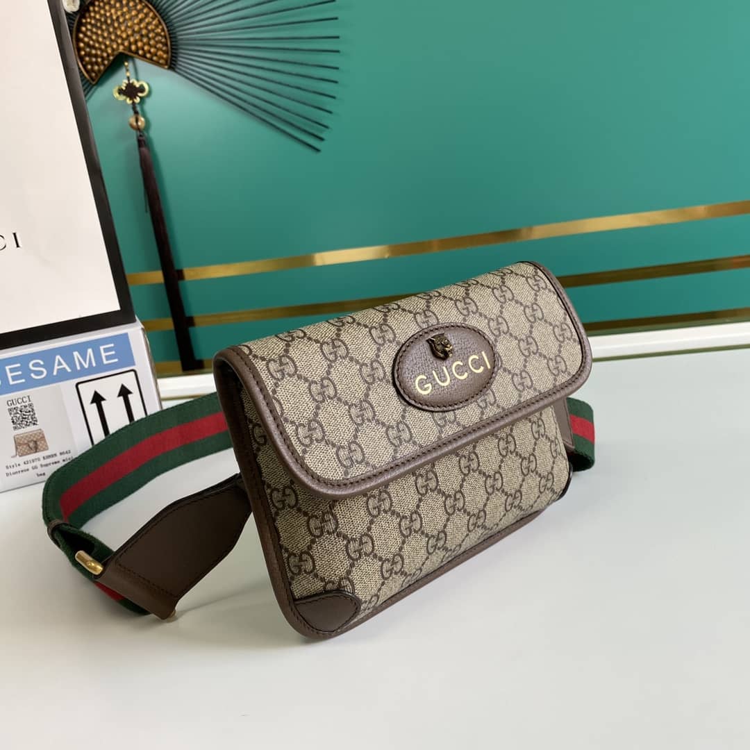 Gucci Totem Web GG Supreme Messenger Bag Replica 489617