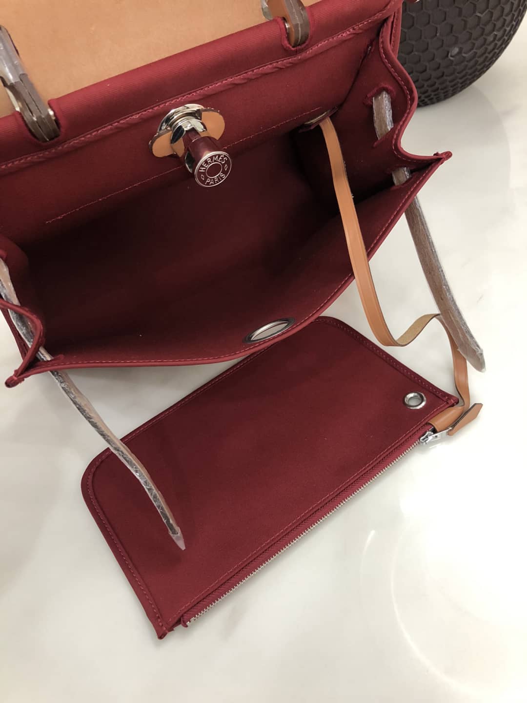 Hermes Bag Replica 31 Canvas Leather HerBag