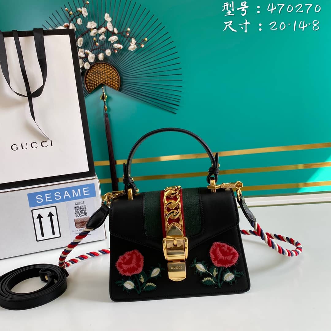 Gucci Womens Sylvie Leather Mini Bag Replica 470270